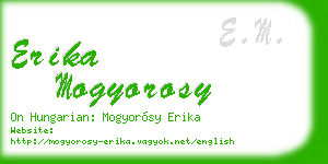 erika mogyorosy business card