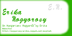 erika mogyorosy business card